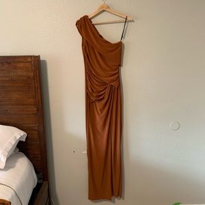 Burnt Orange/Camel Windsor Maxi - Gown